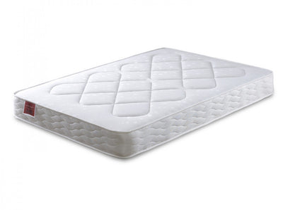 2-panel fabric headboard with divan bed base & mattress
