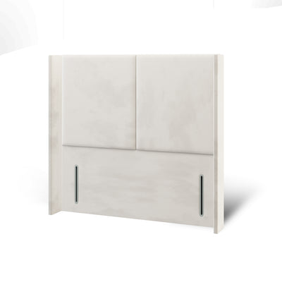 two Panel Fabric Upholstered Straight Wing Headboard