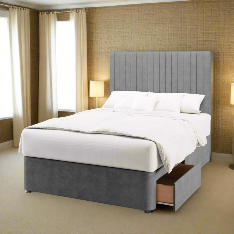 Eden Short Headboard with Divan Bed Base & Mattress