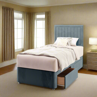 Ellis Short Headboard with Divan Bed Base & Mattress