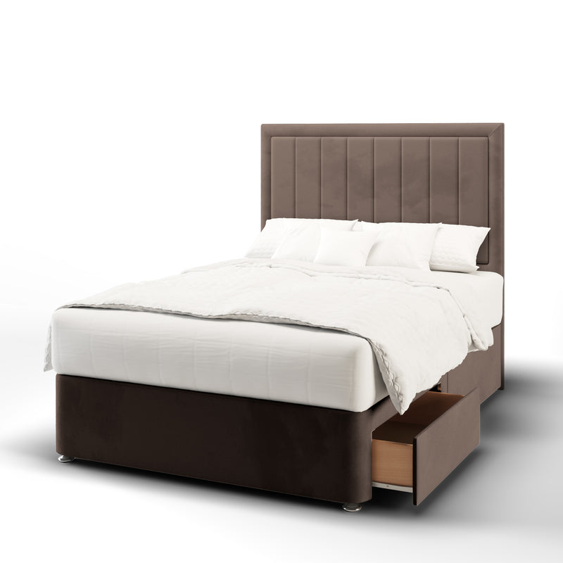 Ellis Short Headboard with Divan Bed Base & Mattress