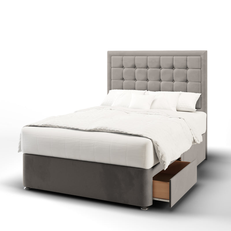 Lola Short Headboard with Divan Bed Base & Mattress