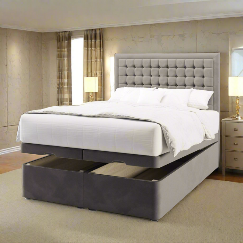 Croft Short Headboard Ottoman Storage Bed Base & Mattress