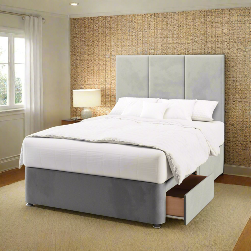 Lara Short Headboard with Divan Bed Base & Mattress