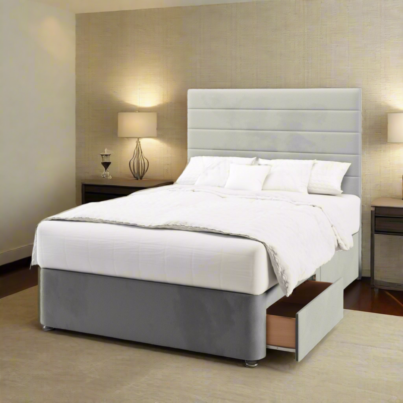 Maria Short Headboard with Divan Bed Base & Mattress