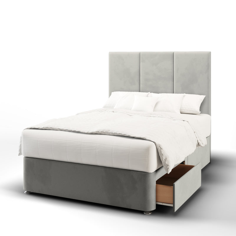 Lara Short Headboard with Divan Bed Base & Mattress