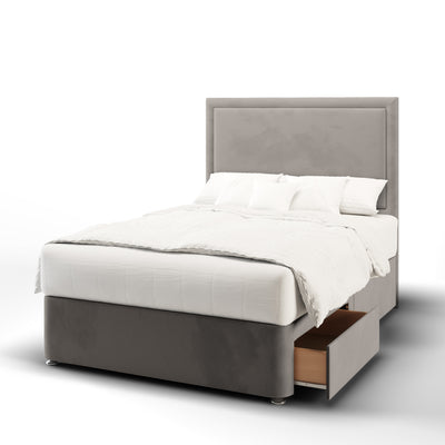 Bond Short Headboard with Divan Bed Base & Mattress