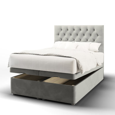 Drago Short Headboard Ottoman Storage Bed Base & Mattress