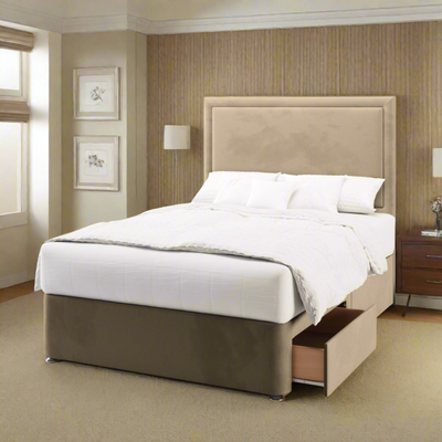 Bond Short Headboard with Divan Bed Base & Mattress