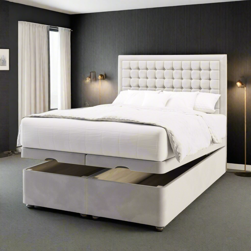 Croft Short Headboard Ottoman Storage Bed Base & Mattress